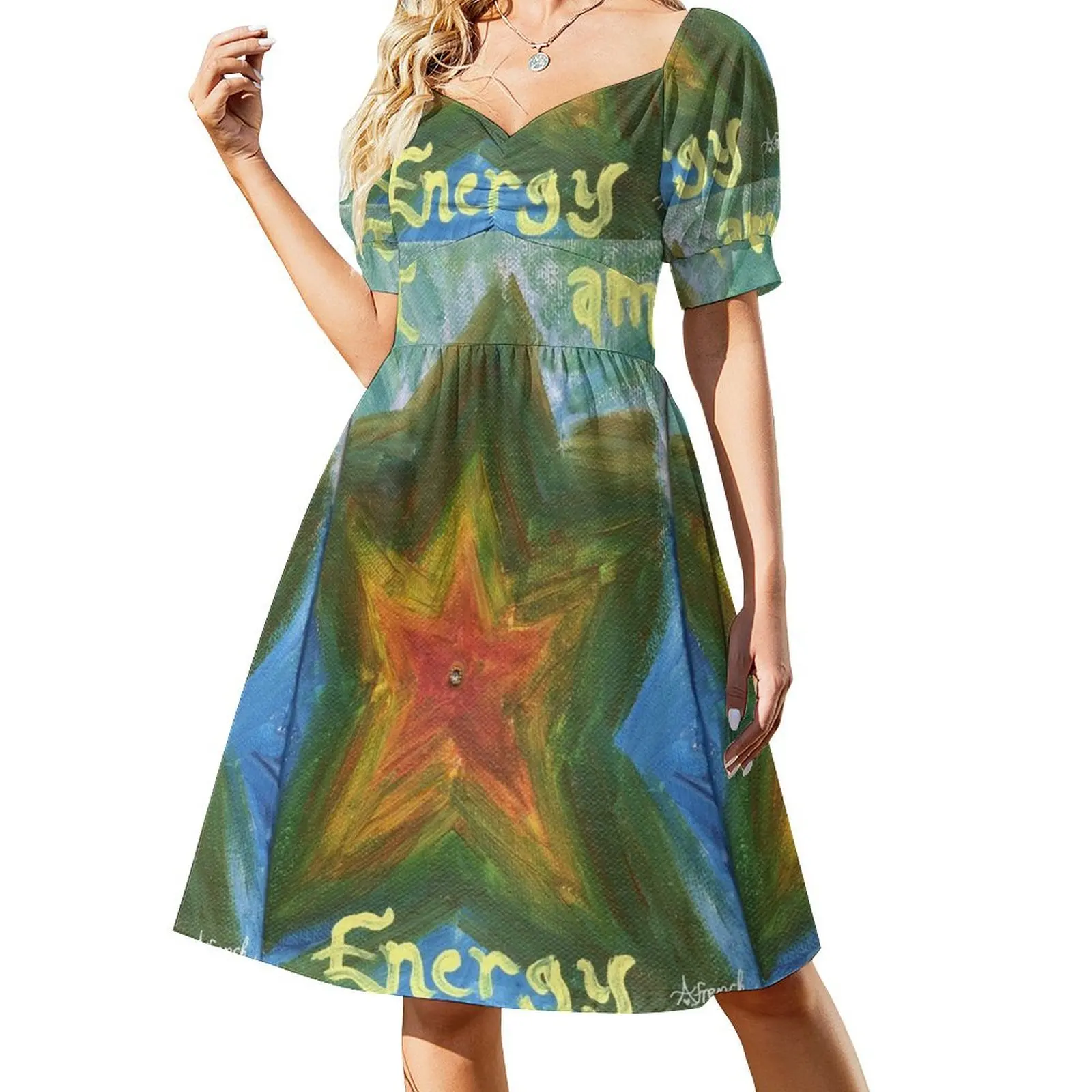 I Am Energy Short-Sleeved Dress Women's clothing luxury evening dresses 2025
I Am Energy Short-Sleeved Dress Women's clothing luxury evening dresses 2025