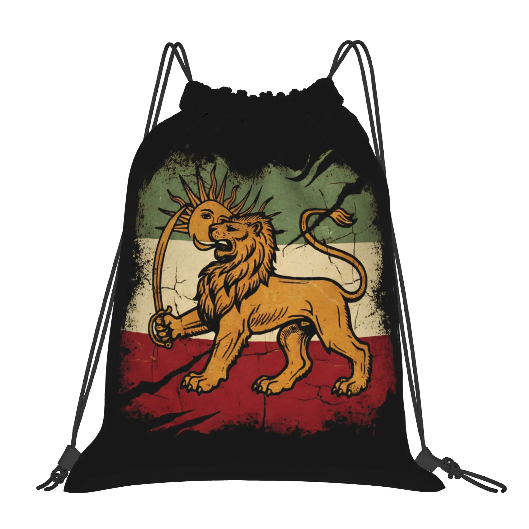 Винтажный рюкзак на шнурке с изображением льва и солнца, флагом Ирана, спортивная сумка для спортзала, водонепроницаемая сумка на шнурке для йоги
Винтажный рюкзак на шнурке с изображением льва и солнца, флагом Ирана, спортивная сумка для спортзала, водонепроницаемая сумка на шнурке для йоги
