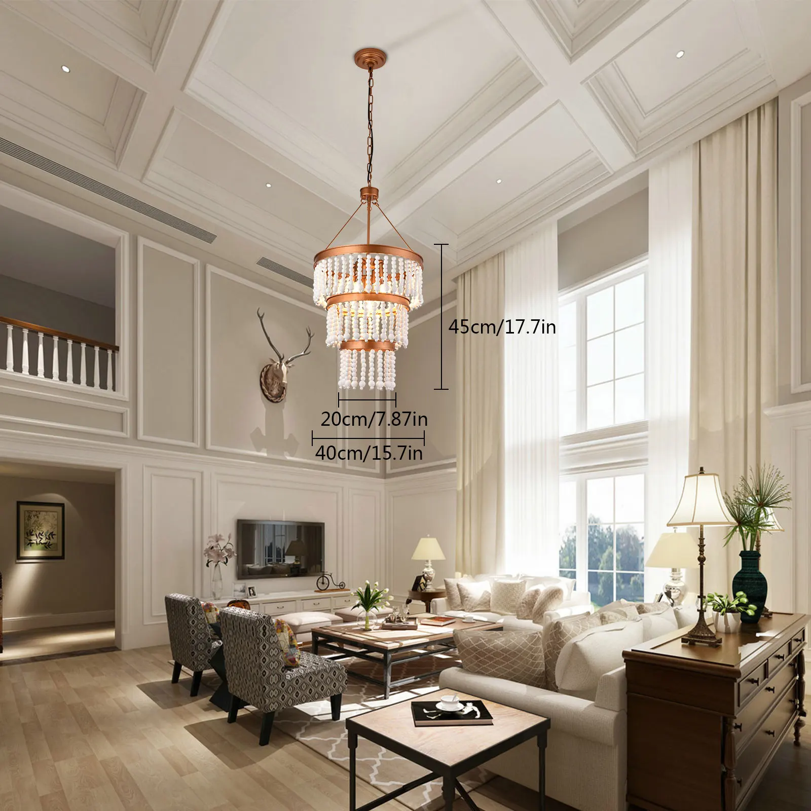 Wood Bead Chandelier,5-Light Gold Wood Bead Chandelier,Height Adjsutable Ceiling Light,for Dining Room
Wood Bead Chandelier,5-Light Gold Wood Bead Chandelier,Height Adjsutable Ceiling Light,for Dining Room