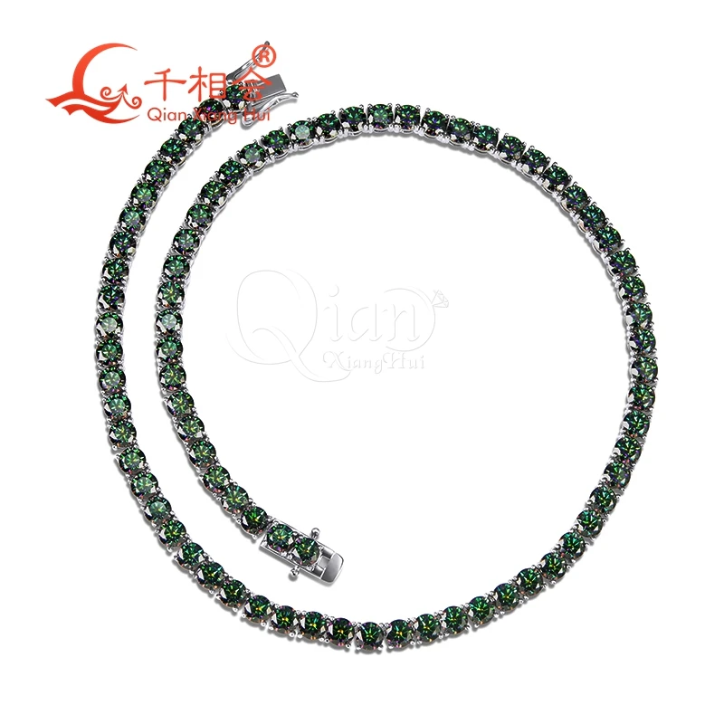 Rainbow Colorful Moissanite Tennis Necklace S925 Sterling Silver 3mm 4mm 5mm Unisex Luxury Jewelry Gift for Party
Rainbow Colorful Moissanite Tennis Necklace S925 Sterling Silver 3mm 4mm 5mm Unisex Luxury Jewelry Gift for Party