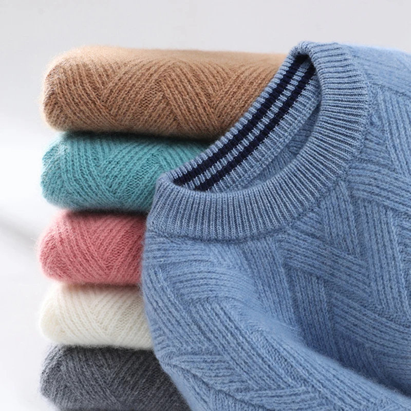 Boys 100% wool Sweater winter Striped round neck Kids Cashmere double-layer Warm Girls Pullover Wool Clothes Childrens Sweater
Boys 100% wool Sweater winter Striped round neck Kids Cashmere double-layer Warm Girls Pullover Wool Clothes Childrens Sweater