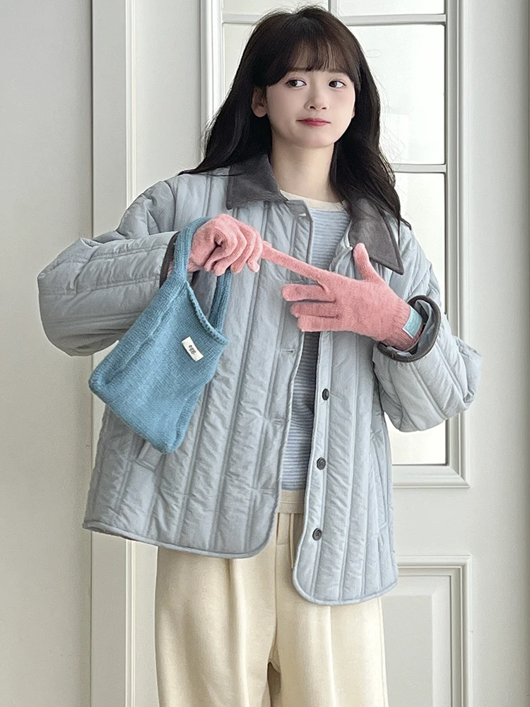 Теплая утолщенная хлопковая куртка с воротником-стойкой, свободного кроя, с длинными рукавами, зимняя верхняя одежда для молодых женщин, прямой крой
Теплая утолщенная хлопковая куртка с воротником-стойкой, свободного кроя, с длинными рукавами, зимняя верхняя одежда для молодых женщин, прямой крой