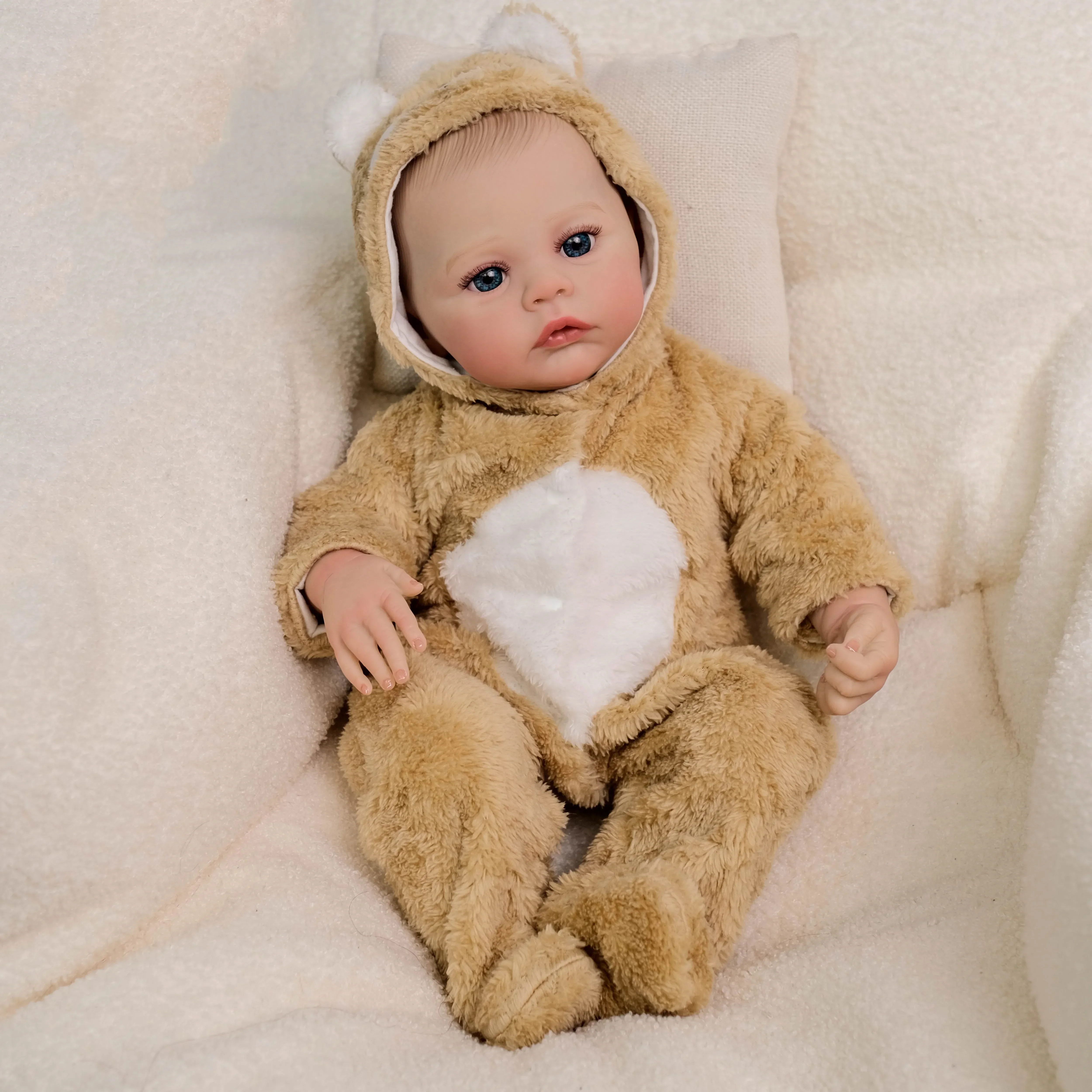 NPK 19inch Reborn Baby Doll Meadow Newborn Baby Size Real Picture Handmade 3D Skin Painted Hair Visible Veins
NPK 19inch Reborn Baby Doll Meadow Newborn Baby Size Real Picture Handmade 3D Skin Painted Hair Visible Veins