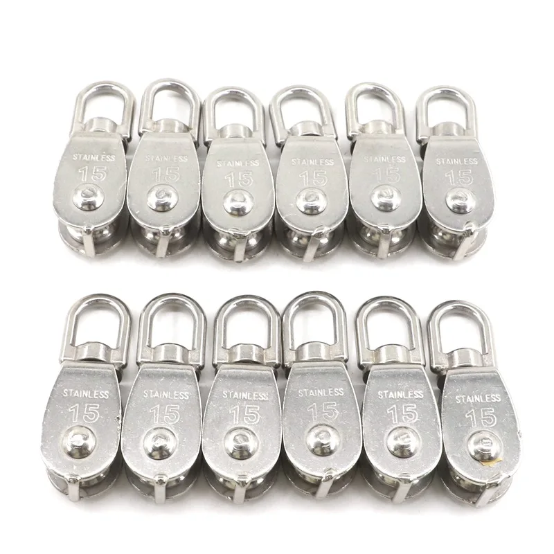2~20Pcs SS304 Stainless Steel Pulley Telescopic Sunshade Net Installation Parts Sun Shade Nets Accessories M15 Movable pulley
2~20Pcs SS304 Stainless Steel Pulley Telescopic Sunshade Net Installation Parts Sun Shade Nets Accessories M15 Movable pulley