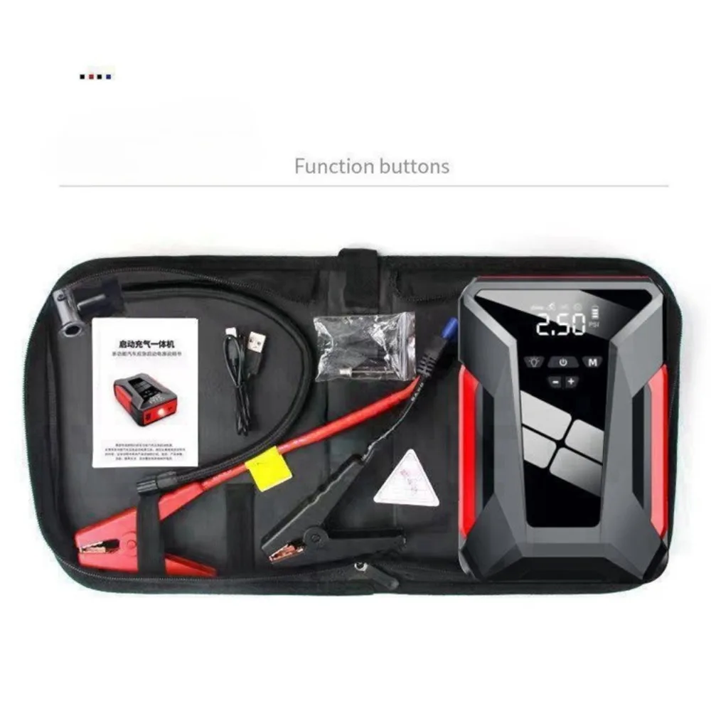 39800mAh Multi-functional Car Emergency Battery Starter Multi-Function4In1 Air Pump 150PSI Tire Inflator Air Compressor Power
39800mAh Multi-functional Car Emergency Battery Starter Multi-Function4In1 Air Pump 150PSI Tire Inflator Air Compressor Power