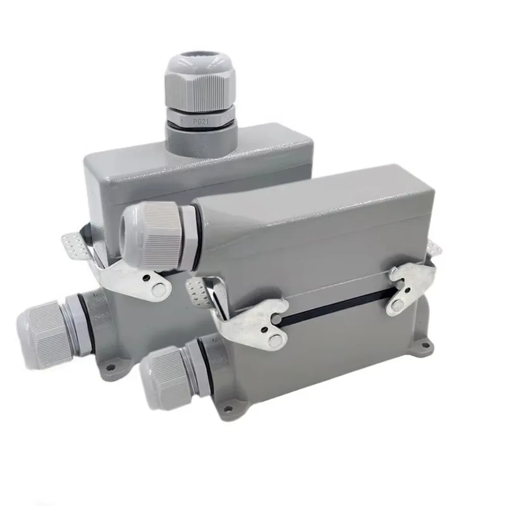 Conectores alta resistencia HDC-HE-024-1/2/3/4 F/M 24 pines conector rectangular Industrial enchufe 16A 500V conexión tornillo
Conectores alta resistencia HDC-HE-024-1/2/3/4 F/M 24 pines conector rectangular Industrial enchufe 16A 500V conexión tornillo