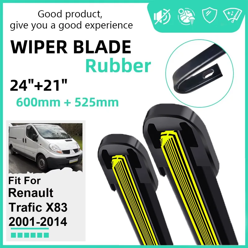 Rubber Car Wiper Blades for Renault Trafic X83 2001-2014 Front Windscreen Windshield Rubber Car Accessories 2013 2014
Rubber Car Wiper Blades for Renault Trafic X83 2001-2014 Front Windscreen Windshield Rubber Car Accessories 2013 2014