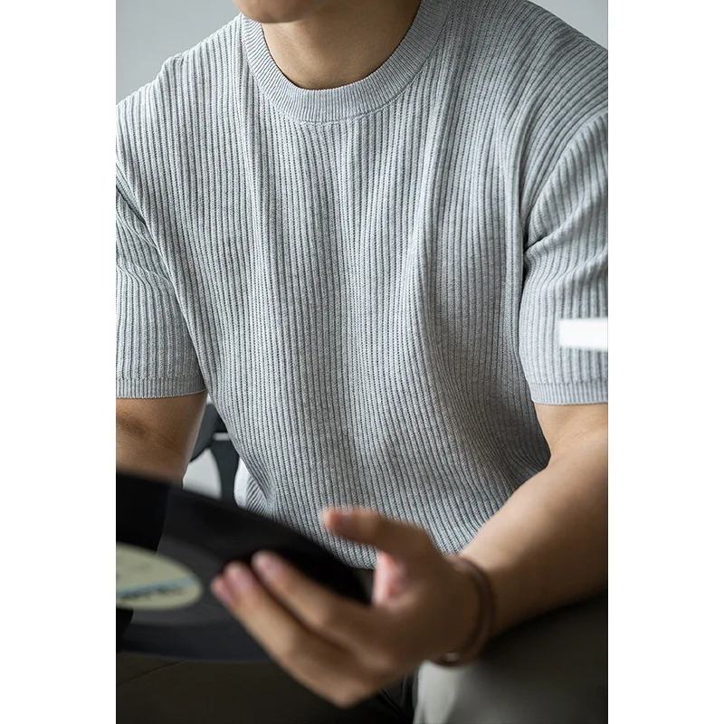 Men's Knitted Short Sleeve T-Shirt Breathable Moisture Wicking Summer Business Casual Commute Comfortable Polyester Fiber
Men's Knitted Short Sleeve T-Shirt Breathable Moisture Wicking Summer Business Casual Commute Comfortable Polyester Fiber