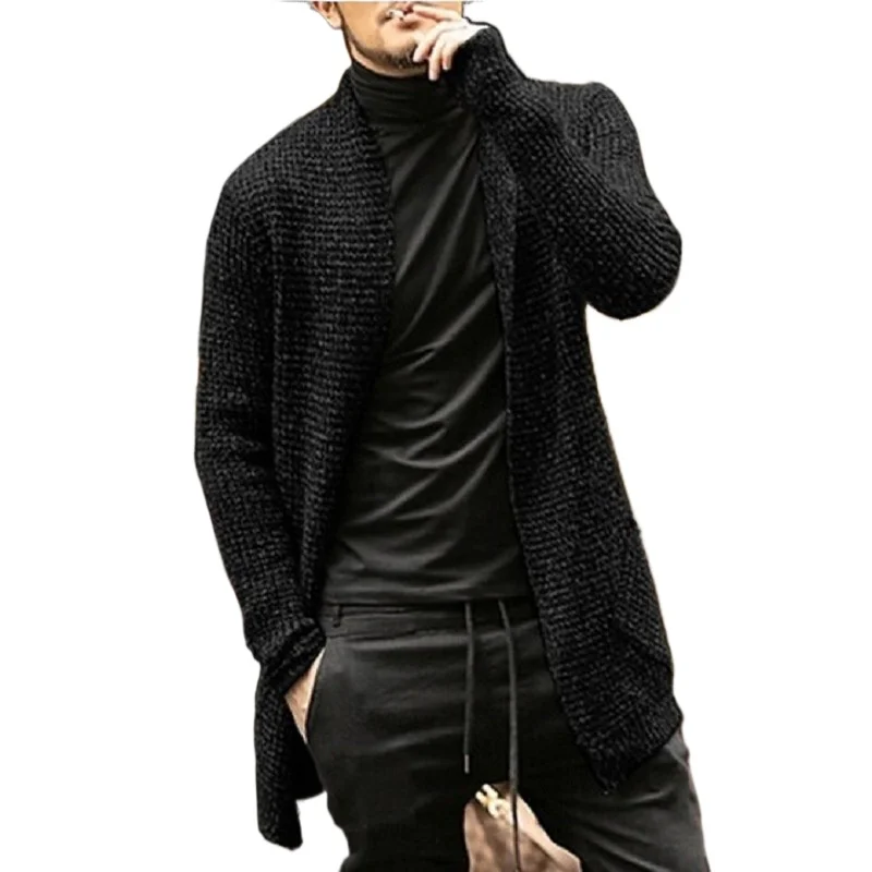 European and American Fashion Men's Long-sleeved Mixed-color Knitted Pocket Cardigan Sweaters
European and American Fashion Men's Long-sleeved Mixed-color Knitted Pocket Cardigan Sweaters