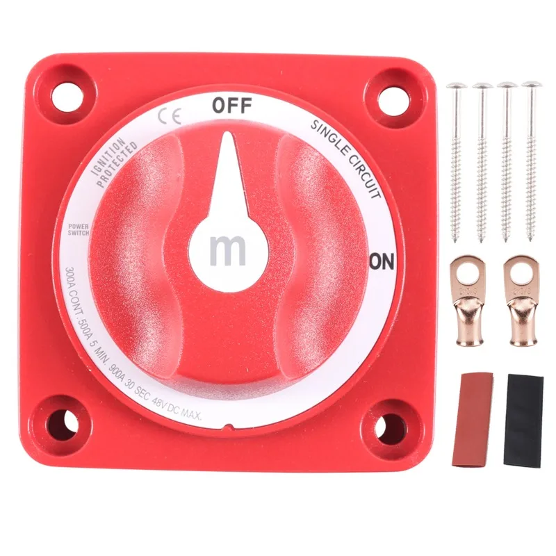 300A Battery Master Switch, Dual Circuit Power Isolator for RV Marine Truck High Current Battery Master Cut Off Switch with Knob
300A Battery Master Switch, Dual Circuit Power Isolator for RV Marine Truck High Current Battery Master Cut Off Switch with Knob