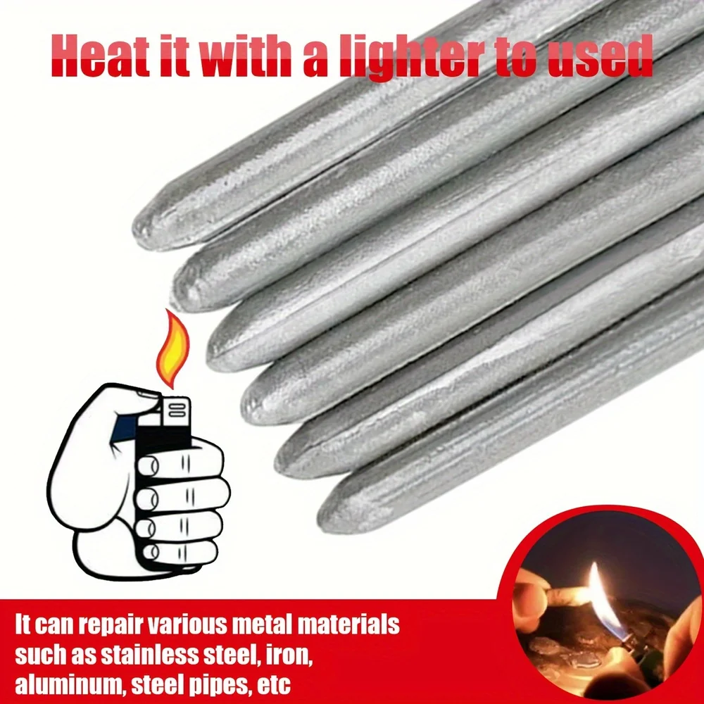6pcs Low Temperature Welding Rods Easy Melt Welding Rods for Copper Iron Stainless Steel Soldering Aluminum Repairing Kits
6pcs Low Temperature Welding Rods Easy Melt Welding Rods for Copper Iron Stainless Steel Soldering Aluminum Repairing Kits