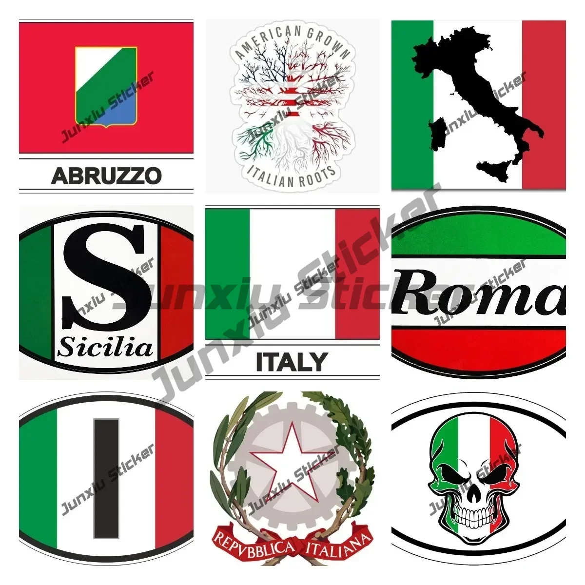 Italian Flag Skull Vinyl Decal Italy Patriotic City Flag Shield Sticker Creative Stickers Rear Windshield Waterproof Accessories
Italian Flag Skull Vinyl Decal Italy Patriotic City Flag Shield Sticker Creative Stickers Rear Windshield Waterproof Accessories
