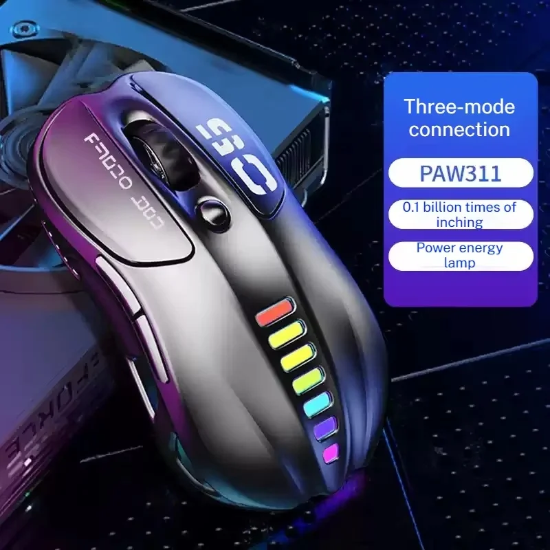Az57 Wireless Mouse Three Mode Gaming Mouse 1000hz 10000dpi Paw3311 Sensor Rgb Lightweight Low Latency Esports Game Accessories
Az57 Wireless Mouse Three Mode Gaming Mouse 1000hz 10000dpi Paw3311 Sensor Rgb Lightweight Low Latency Esports Game Accessories