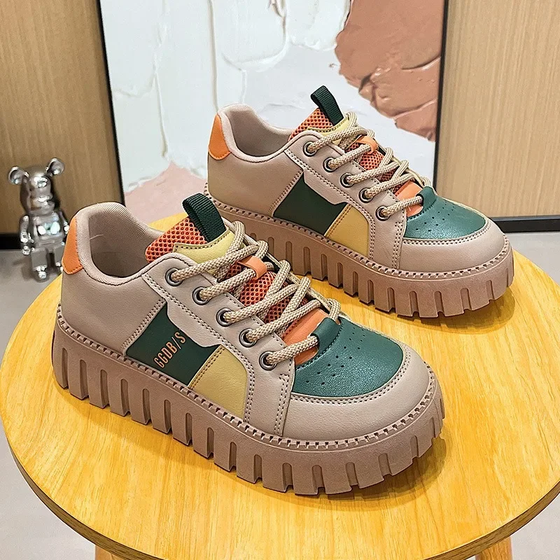 2025 New Women's Casual Shoes Thick Soled Women's Leather Shoes Anti Slip Wear-resistant Lace-up Female Sneakers Tenis De Muje
2025 New Women's Casual Shoes Thick Soled Women's Leather Shoes Anti Slip Wear-resistant Lace-up Female Sneakers Tenis De Muje