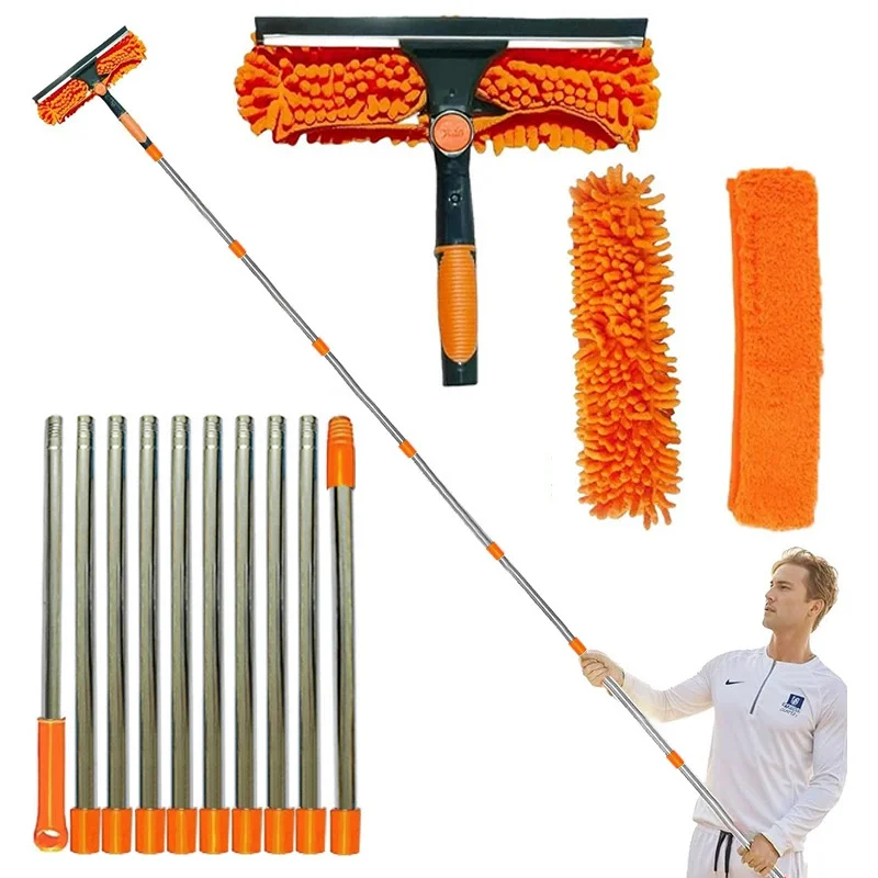 4 Meters Long Handle Window Wiper Fiber Duster 180° Rotatable Glass Scrubber Home Cleaning Mop Car Washing Brush Dust Cleaner
4 Meters Long Handle Window Wiper Fiber Duster 180° Rotatable Glass Scrubber Home Cleaning Mop Car Washing Brush Dust Cleaner