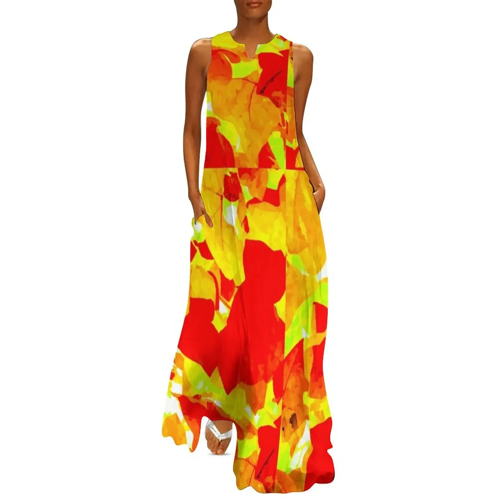 Flame and Bright Orange Colours Pattern Long Dress summer dress daily dresses for womens Dress
Flame and Bright Orange Colours Pattern Long Dress summer dress daily dresses for womens Dress