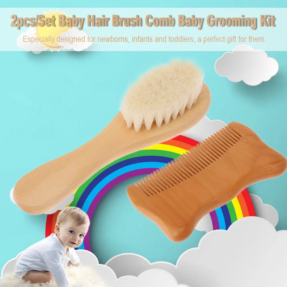 2Pcs Natural Goat Hair Brush Comb Set Baby Bathing Brush Wooden Comb Blood Circulation Detangle Hair Relaxation
2Pcs Natural Goat Hair Brush Comb Set Baby Bathing Brush Wooden Comb Blood Circulation Detangle Hair Relaxation