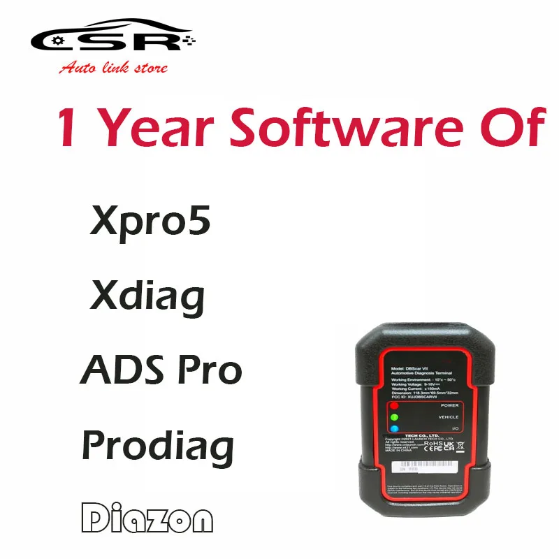 1 Year Software Of Xpro5/Xdiag/ADS Pro/Prodiag/ Diagzone Work CAN FD Upgrade Software Unlock SGW FCA Supports Online Programming
1 Year Software Of Xpro5/Xdiag/ADS Pro/Prodiag/ Diagzone Work CAN FD Upgrade Software Unlock SGW FCA Supports Online Programming