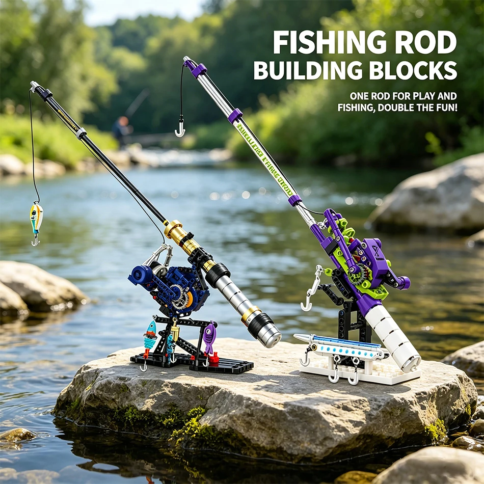 Creative Sea Lure Fishing Rod Spinning Reel Baitcaster Building Blocks Set Simulated Baitcast Gear Reel Tackle Bricks Toys Gifts
Creative Sea Lure Fishing Rod Spinning Reel Baitcaster Building Blocks Set Simulated Baitcast Gear Reel Tackle Bricks Toys Gifts