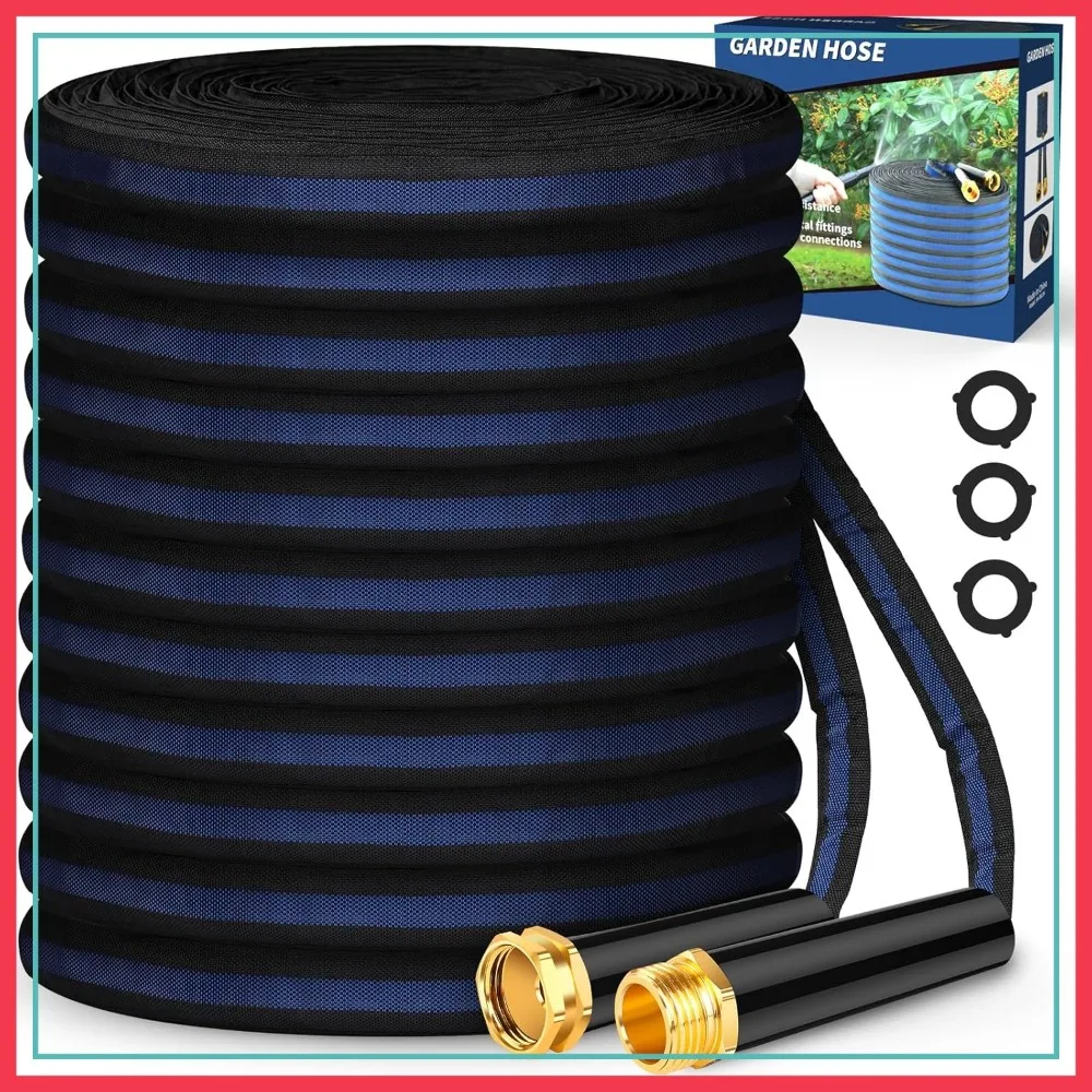 Lightweight Garden Hose 100ft, Non-Expanding, Leak-Proof Metal Connectors, No-Kink Tangle-Free, 3/4GHT Flexible Water Hose for Yard, Black Lake Blue
Lightweight Garden Hose 100ft, Non-Expanding, Leak-Proof Metal Connectors, No-Kink Tangle-Free, 3/4GHT Flexible Water Hose for Yard, Black Lake Blue