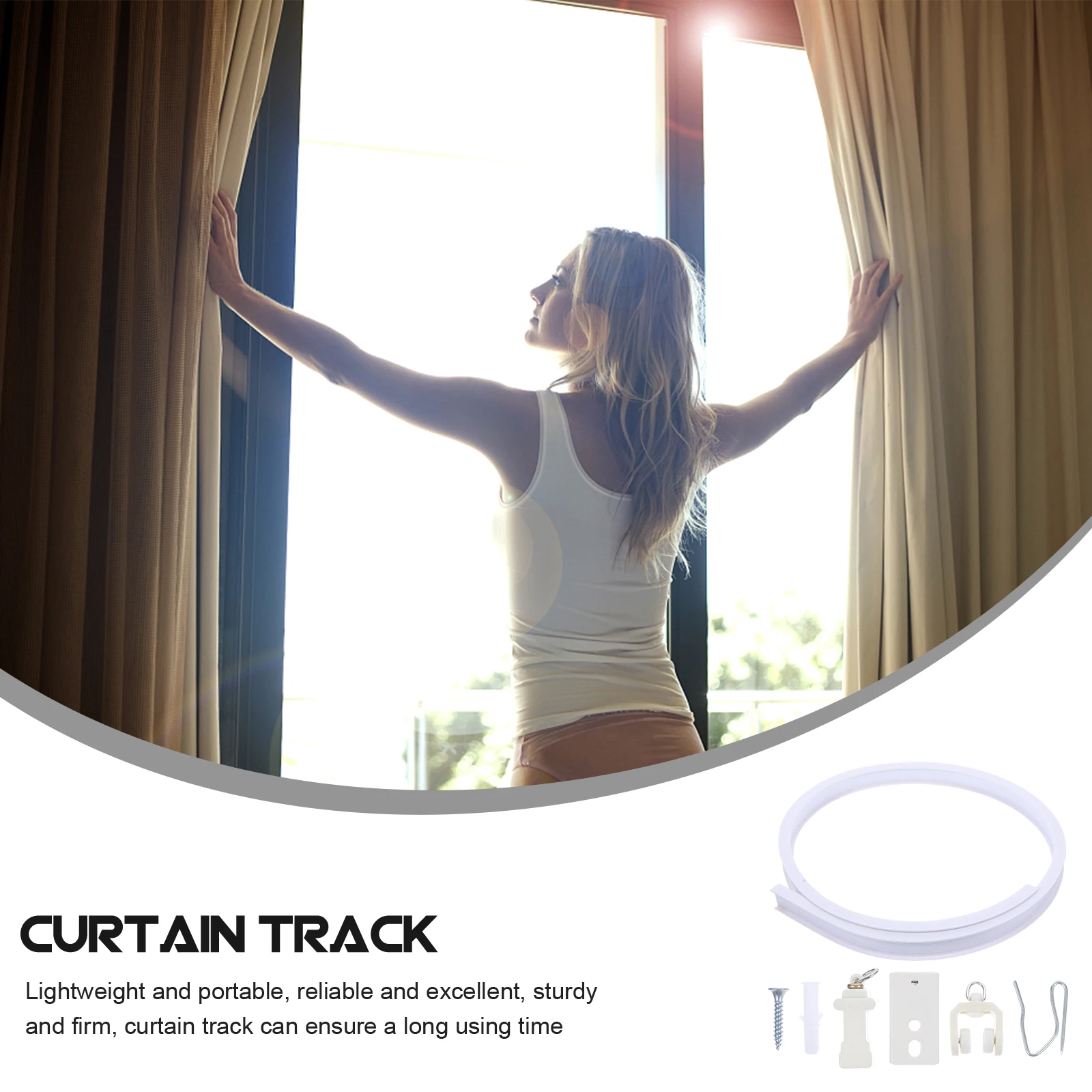 1 Set Ceiling Curtain Stainless Steel Pvc Stable Silent Sliding Room Divider Track System Lightweight Bendable
1 Set Ceiling Curtain Stainless Steel Pvc Stable Silent Sliding Room Divider Track System Lightweight Bendable