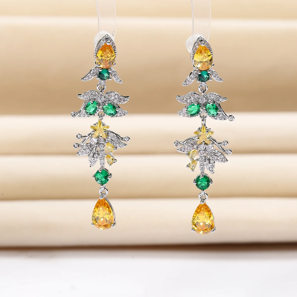 925 Silver Needle Christmas Tree Shaped Multicolor Gemstone Drop Earrings, Silver-Tone Statement Jewelry for Women Party
925 Silver Needle Christmas Tree Shaped Multicolor Gemstone Drop Earrings, Silver-Tone Statement Jewelry for Women Party