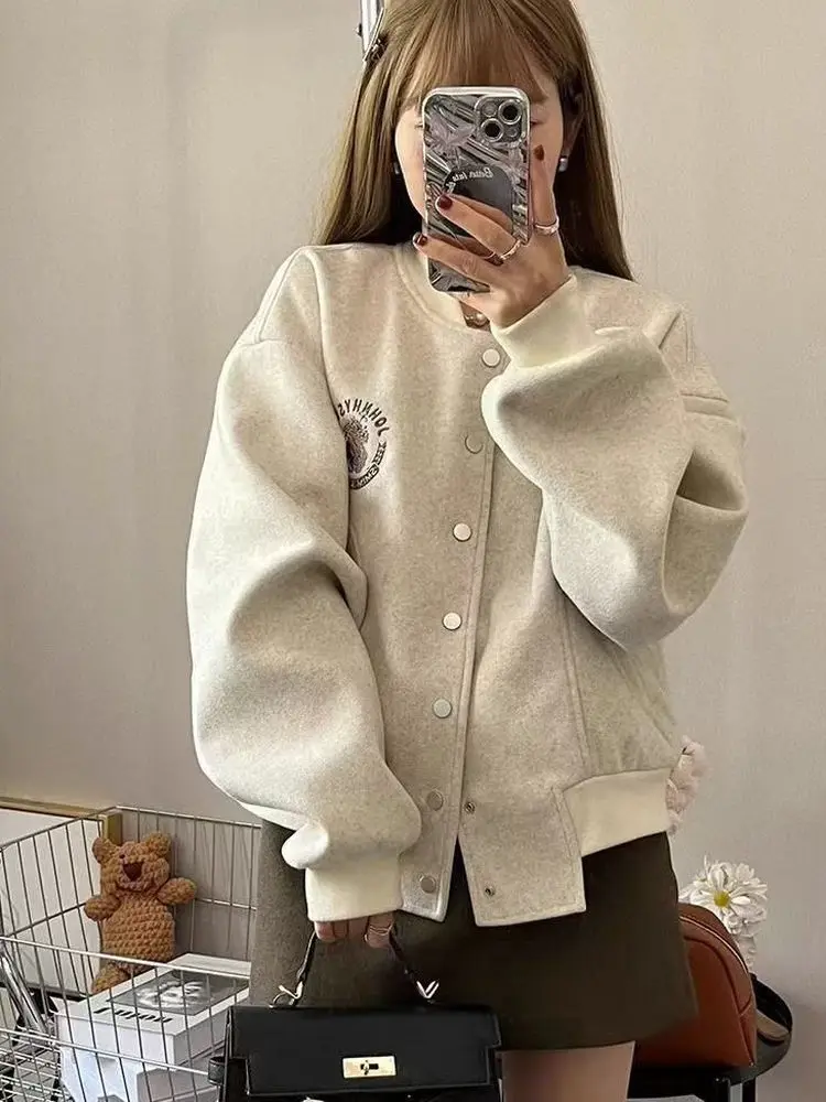 Korean Chic College Sle Sweet Girl Baseball Jaet Women Spring Autumn Loose Fit Slimming Trendy Outerwear Ladies Coat
Korean Chic College Sle Sweet Girl Baseball Jaet Women Spring Autumn Loose Fit Slimming Trendy Outerwear Ladies Coat
