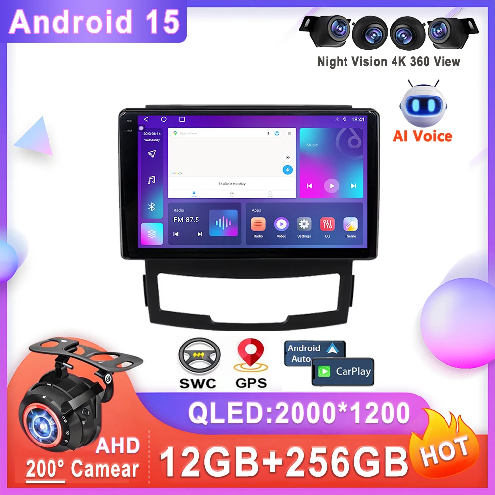 For SsangYong Korando 3 Actyon 2 2010 - 2013 Android 15 Car GPS Stereo Auto Radio Head Unit Multimedia Player DVD Touch Screen
For SsangYong Korando 3 Actyon 2 2010 - 2013 Android 15 Car GPS Stereo Auto Radio Head Unit Multimedia Player DVD Touch Screen