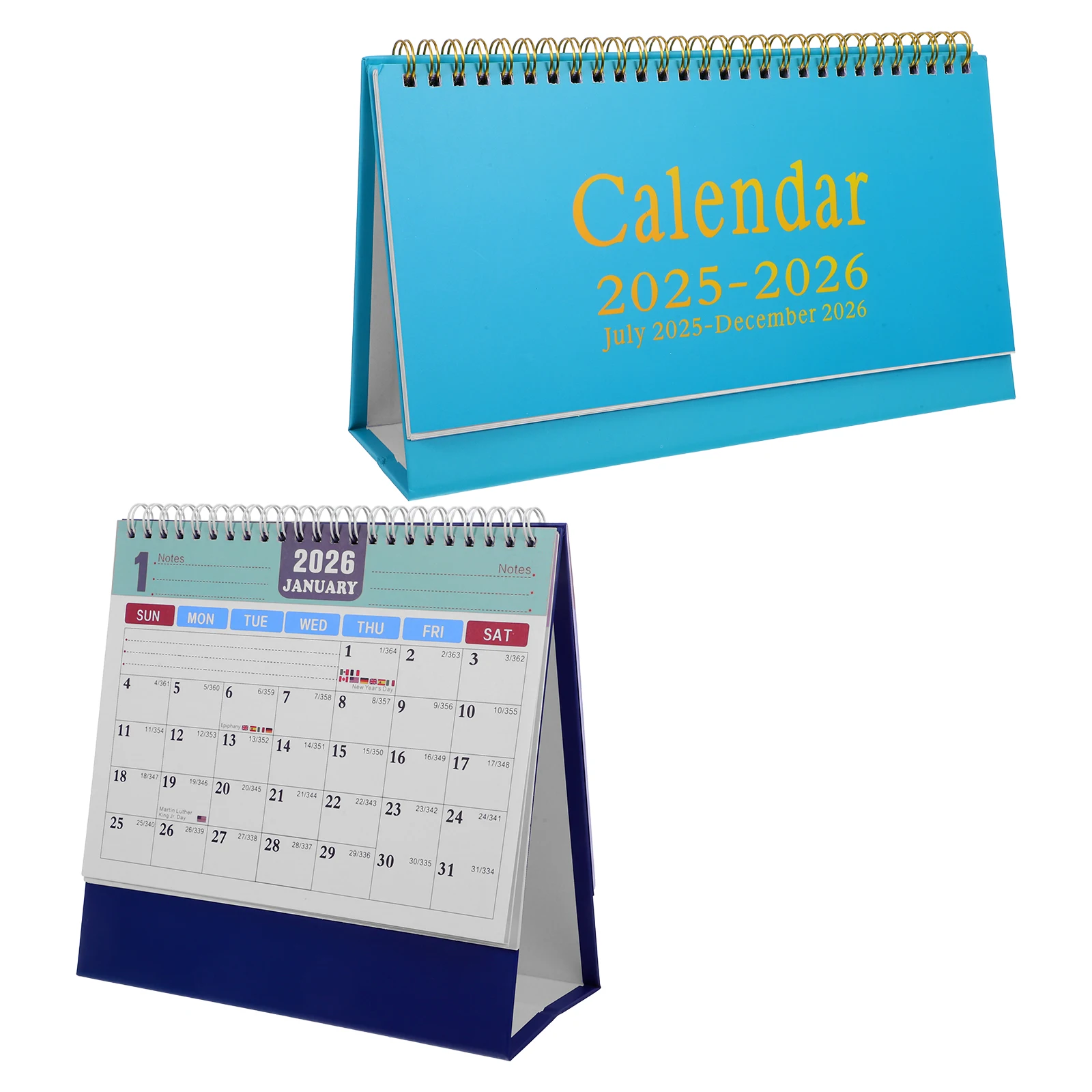 2pcs Desk Spiral Bound Academic Yearly Planner Flip Design Office School Paper Compact 2026 Desktop Calendar For Home
2pcs Desk Spiral Bound Academic Yearly Planner Flip Design Office School Paper Compact 2026 Desktop Calendar For Home
