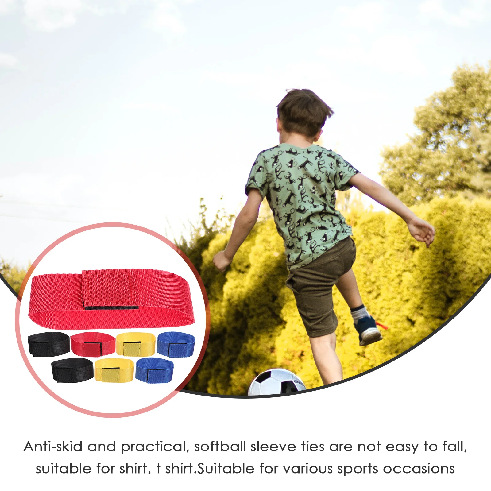 8 pcs Sports Bands Football Softball Sleeve Holders Hook Loop Design Anti-Slip Durable For Shirts T-Shirts Athletic Sleeve
8 pcs Sports Bands Football Softball Sleeve Holders Hook Loop Design Anti-Slip Durable For Shirts T-Shirts Athletic Sleeve