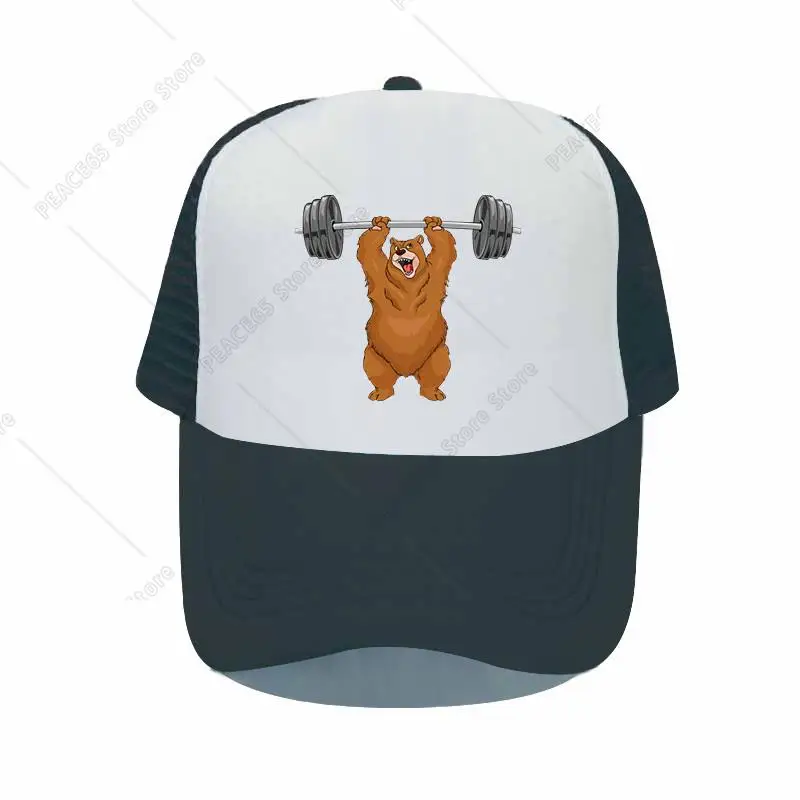 Wild Brown Bear Baseball Caps Weightlifting Funny Animal Print Mesh Adjustbale Hip Hop Hat Unisex Snapback Trucker Caps
Wild Brown Bear Baseball Caps Weightlifting Funny Animal Print Mesh Adjustbale Hip Hop Hat Unisex Snapback Trucker Caps