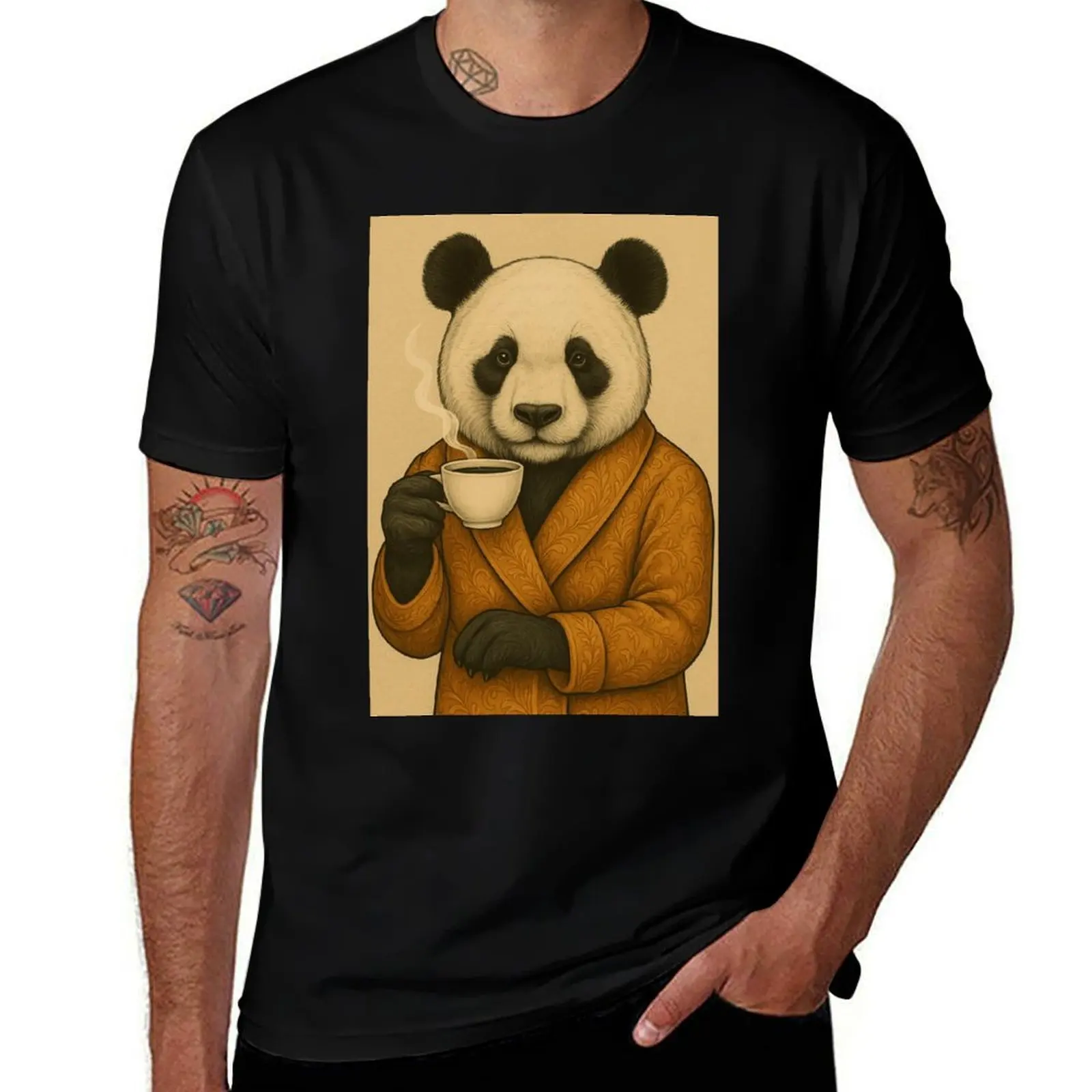 A panda drinking coffee T-Shirt summer clothes T-shirts oversize Man t-shirt plain t shirts men
A panda drinking coffee T-Shirt summer clothes T-shirts oversize Man t-shirt plain t shirts men