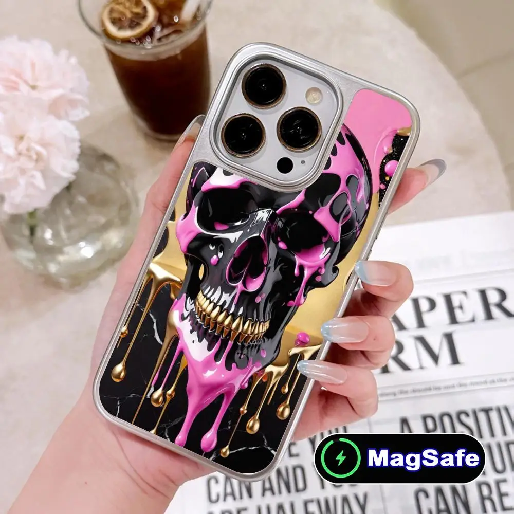 Роскошный чехол для телефона с розовым черепом в стиле аниме для iPhone 17 16 15 14 13 12 11 Air Pro Max Plus, с серебряным покрытием Magsafe, цветной, люксовый
Роскошный чехол для телефона с розовым черепом в стиле аниме для iPhone 17 16 15 14 13 12 11 Air Pro Max Plus, с серебряным покрытием Magsafe, цветной, люксовый