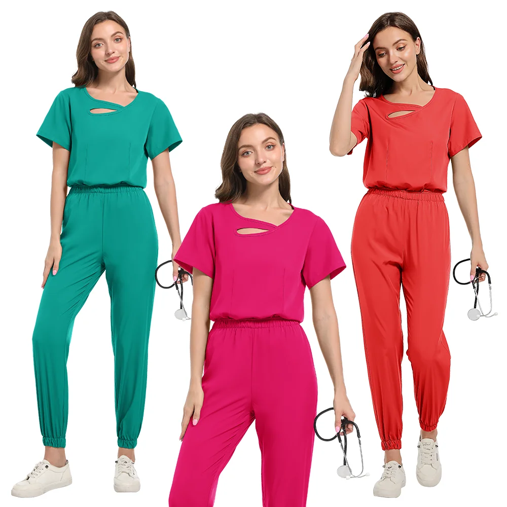 Medical Scrubs Nursing Wholesale Operating Room Health Blouses Scrub Set Women Jogger Pants Sets Surgical Uniforms Designer Suit
Medical Scrubs Nursing Wholesale Operating Room Health Blouses Scrub Set Women Jogger Pants Sets Surgical Uniforms Designer Suit
