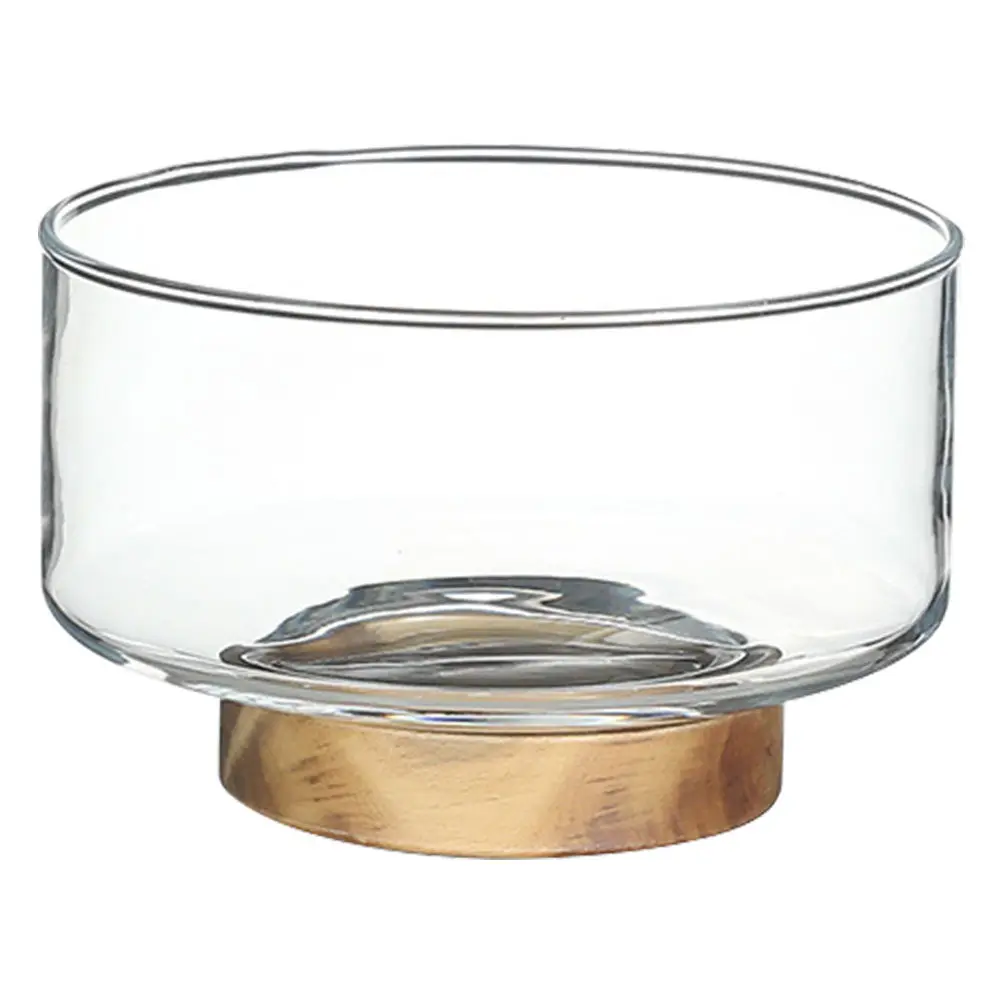 1700Ml Crystal Clear Glass Fruit Tray with Sturdy Wooden Base Multi-Functional Serving Dish for Dessert Snack Cake Dried Fruit
1700Ml Crystal Clear Glass Fruit Tray with Sturdy Wooden Base Multi-Functional Serving Dish for Dessert Snack Cake Dried Fruit