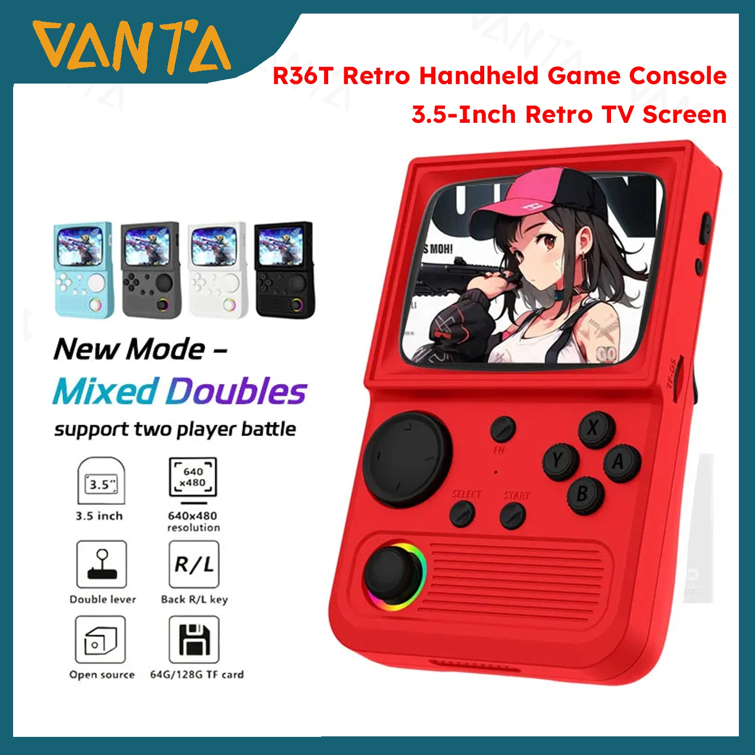Новая портативная игровая консоль R36T в стиле ретро с открытым исходным кодом Linux 3,5-дюймовый ретро-телевизор с экраном Портативный карман для видеоигр
Новая портативная игровая консоль R36T в стиле ретро с открытым исходным кодом Linux 3,5-дюймовый ретро-телевизор с экраном Портативный карман для видеоигр
