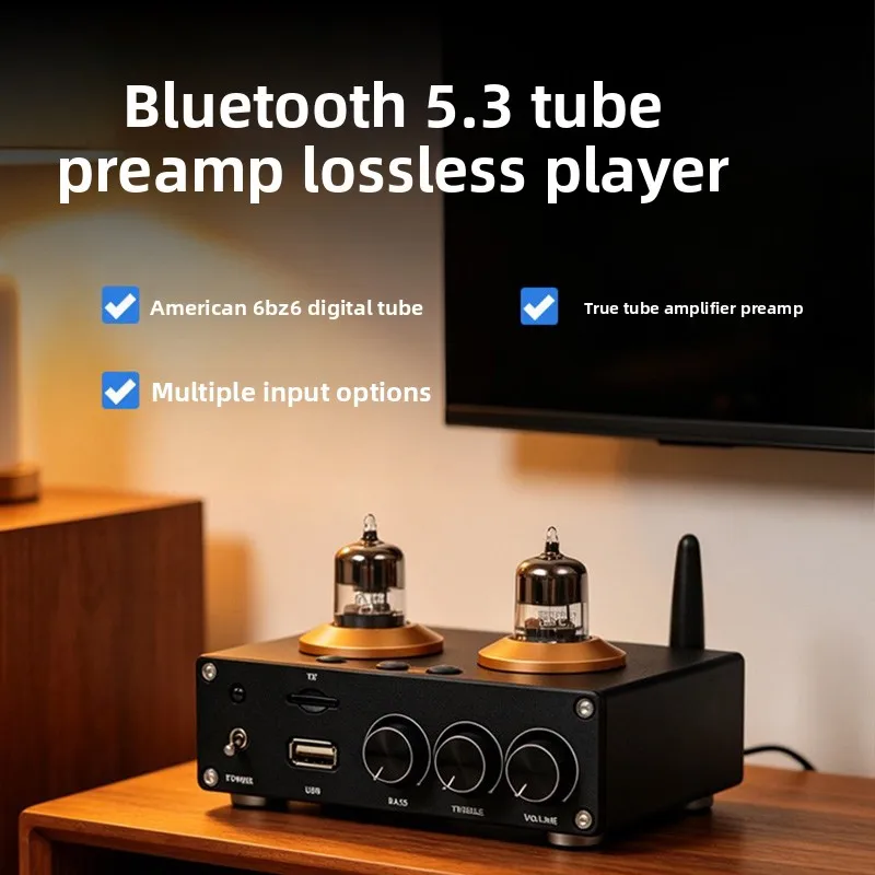 Weiliang audio brzhifi preamp u30 bluetooth 5.3 audiophile tube preamplifier with treble and bass adjustment
Weiliang audio brzhifi preamp u30 bluetooth 5.3 audiophile tube preamplifier with treble and bass adjustment
