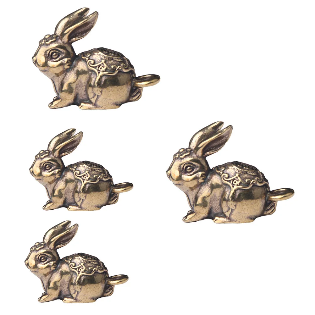 4Pcs Retro Rabbit Key Ring Pendants Copper Key Chain Accessories Lightweight Portable Decorative Hangings for Easter 
4Pcs Retro Rabbit Key Ring Pendants Copper Key Chain Accessories Lightweight Portable Decorative Hangings for Easter