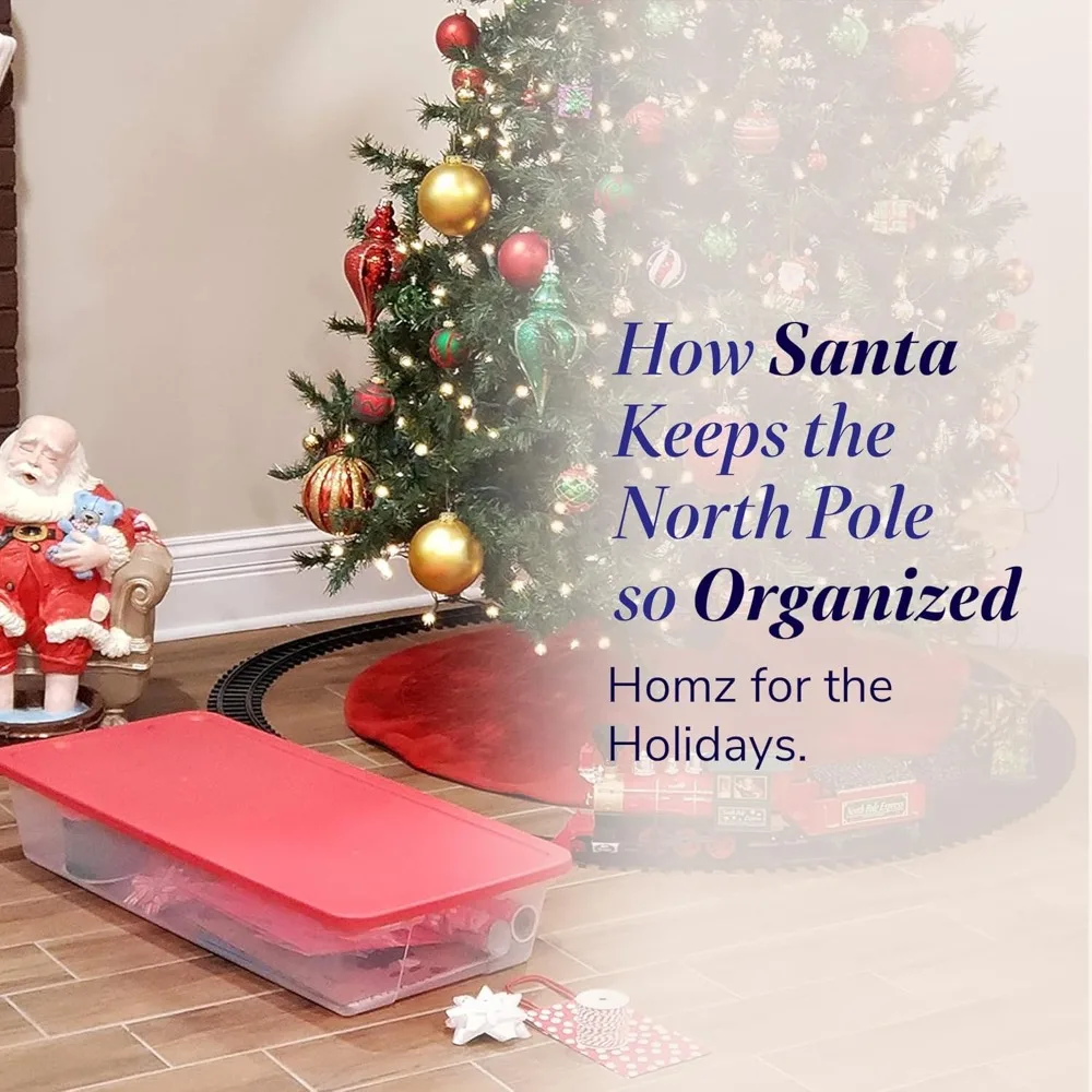 2-Pack Clear Plastic Storage Bins with Lids, 41 Quart Red Stackable Organizers for Christmas Decorations & Crafts
2-Pack Clear Plastic Storage Bins with Lids, 41 Quart Red Stackable Organizers for Christmas Decorations & Crafts