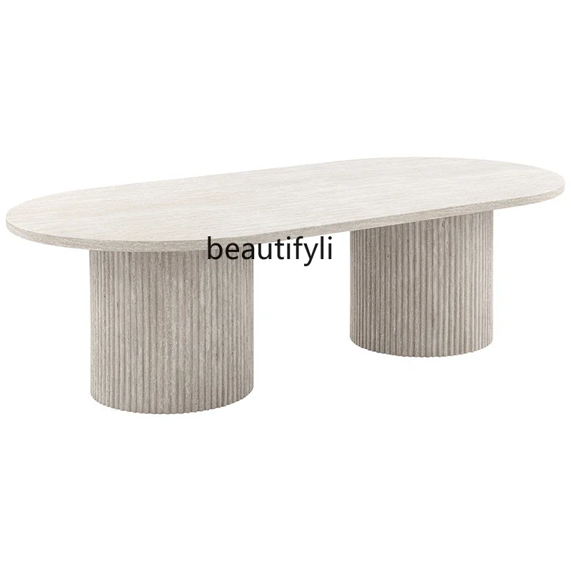 Natural travertine coffee table designer special-shaped marble coffee table oval coffee table53
Natural travertine coffee table designer special-shaped marble coffee table oval coffee table53