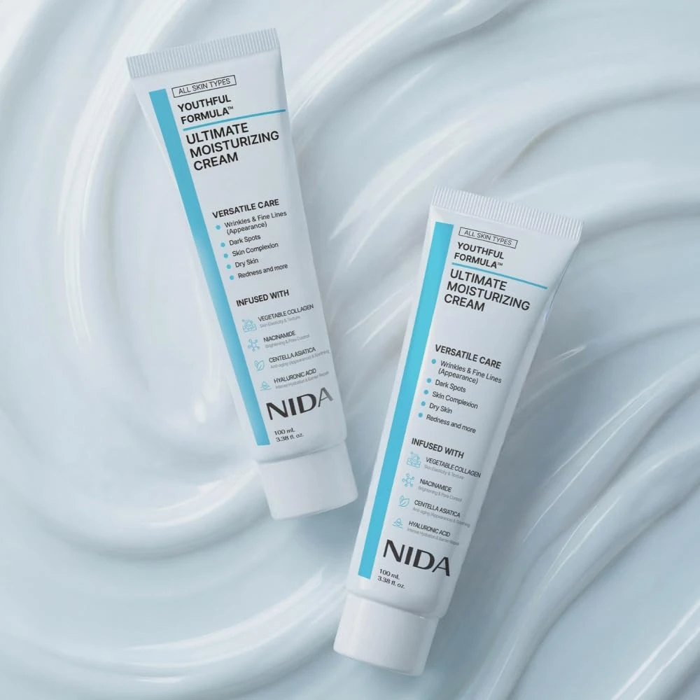 Youthful Formula™ Ultimate Moisturizing Cream | Centella Asiatica, Niacinamide, Hyaluronic Acid, Collagen | Wrinkles, Fine Lines
Youthful Formula™ Ultimate Moisturizing Cream | Centella Asiatica, Niacinamide, Hyaluronic Acid, Collagen | Wrinkles, Fine Lines
