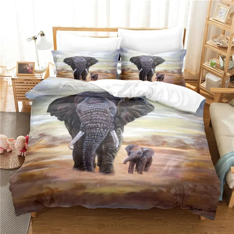 Color Elephant Duvet Cover Set 3D Print Wild Animals Pattern King Queen Full Size Comforter Cover for Kids Boys Girl Bedding Set
Color Elephant Duvet Cover Set 3D Print Wild Animals Pattern King Queen Full Size Comforter Cover for Kids Boys Girl Bedding Set