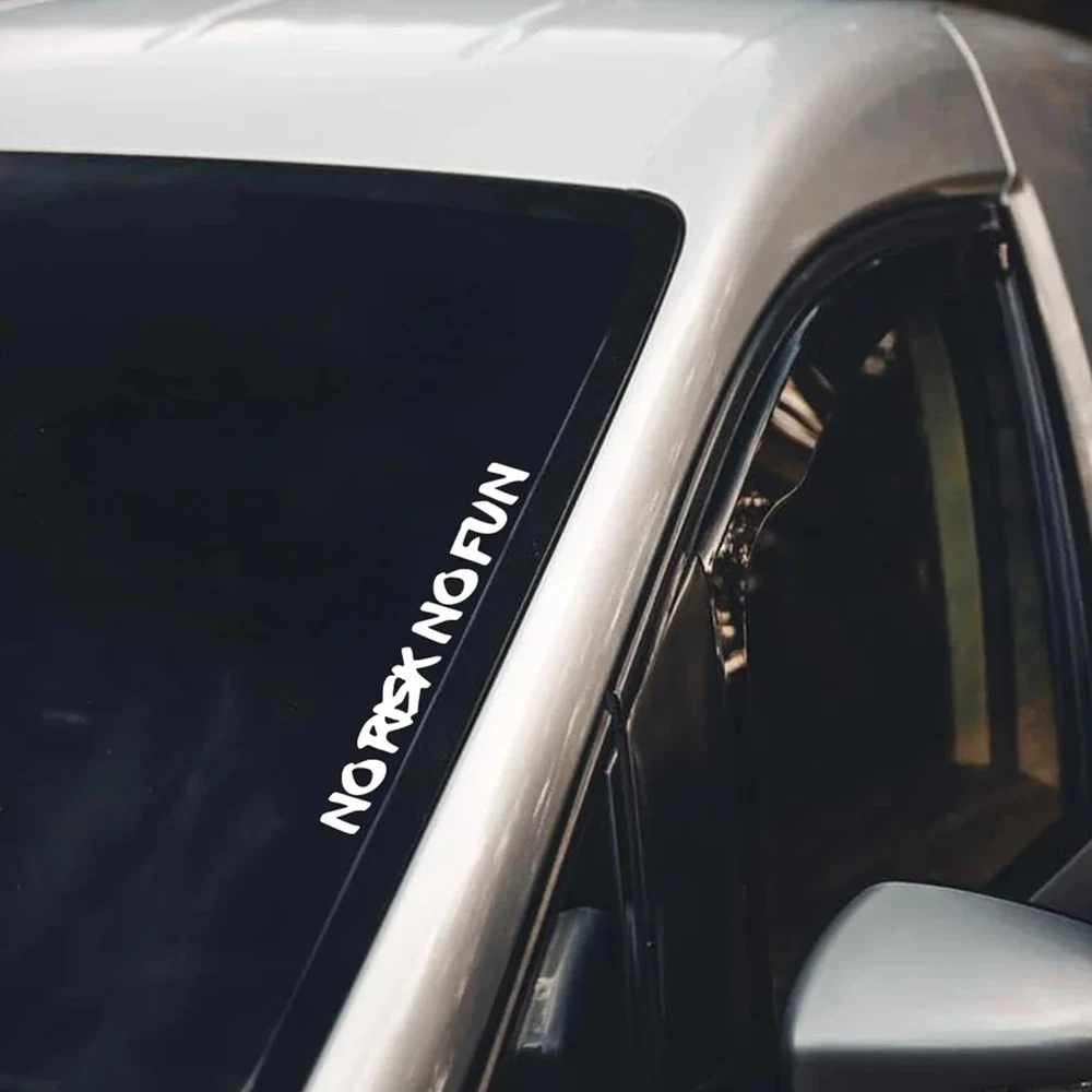Fashion Slogan Car Decals 22cm*2.4cm No Risk No Fun Pattern Waterproof Durable Stickers for Auto & Motorcycle Styling
Fashion Slogan Car Decals 22cm*2.4cm No Risk No Fun Pattern Waterproof Durable Stickers for Auto & Motorcycle Styling