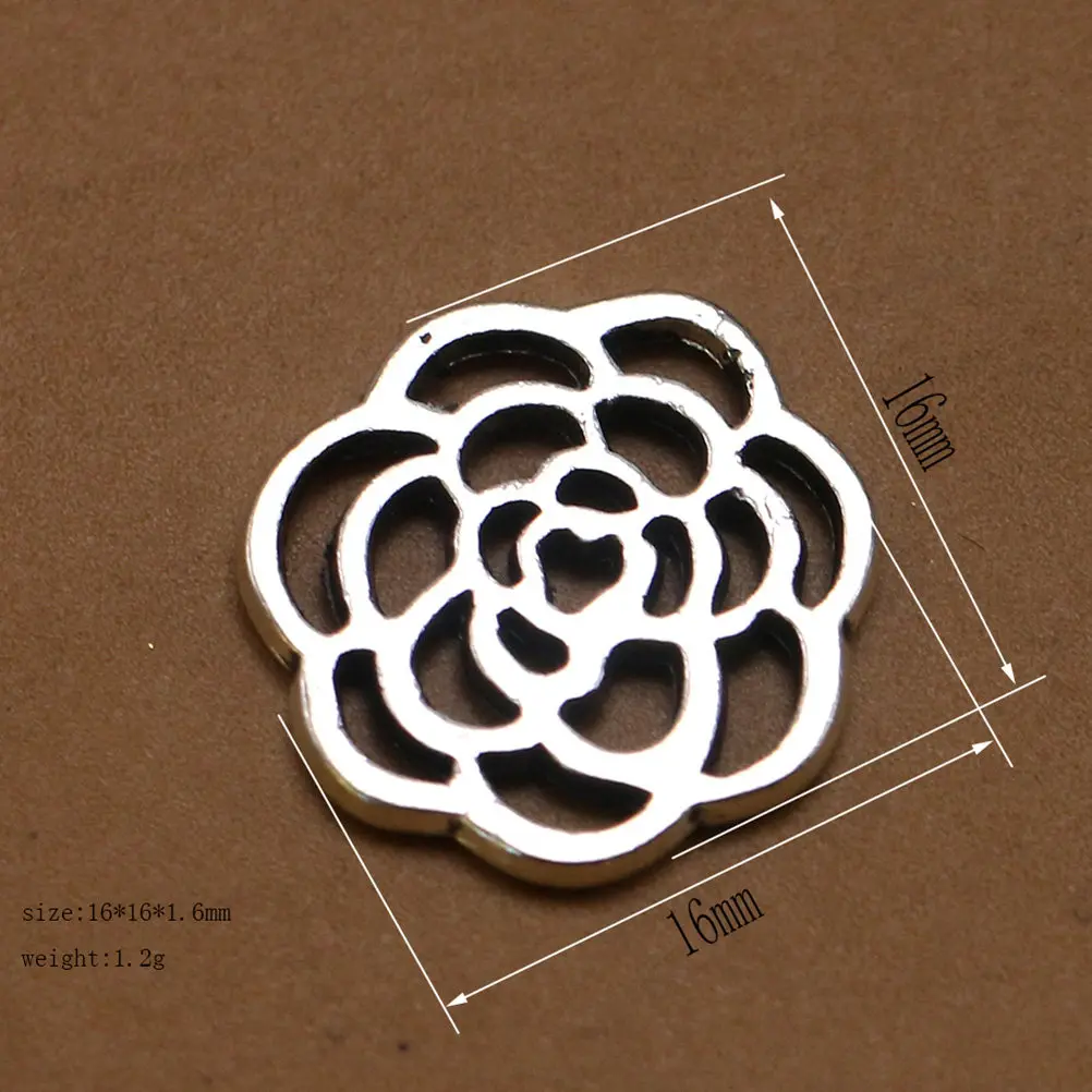 50Pcs Silver Rose Flower Alloy Pendants Vintage Jewelry Making Charms for DIY Necklace Bracelet Earrings Keyring Anklet
50Pcs Silver Rose Flower Alloy Pendants Vintage Jewelry Making Charms for DIY Necklace Bracelet Earrings Keyring Anklet