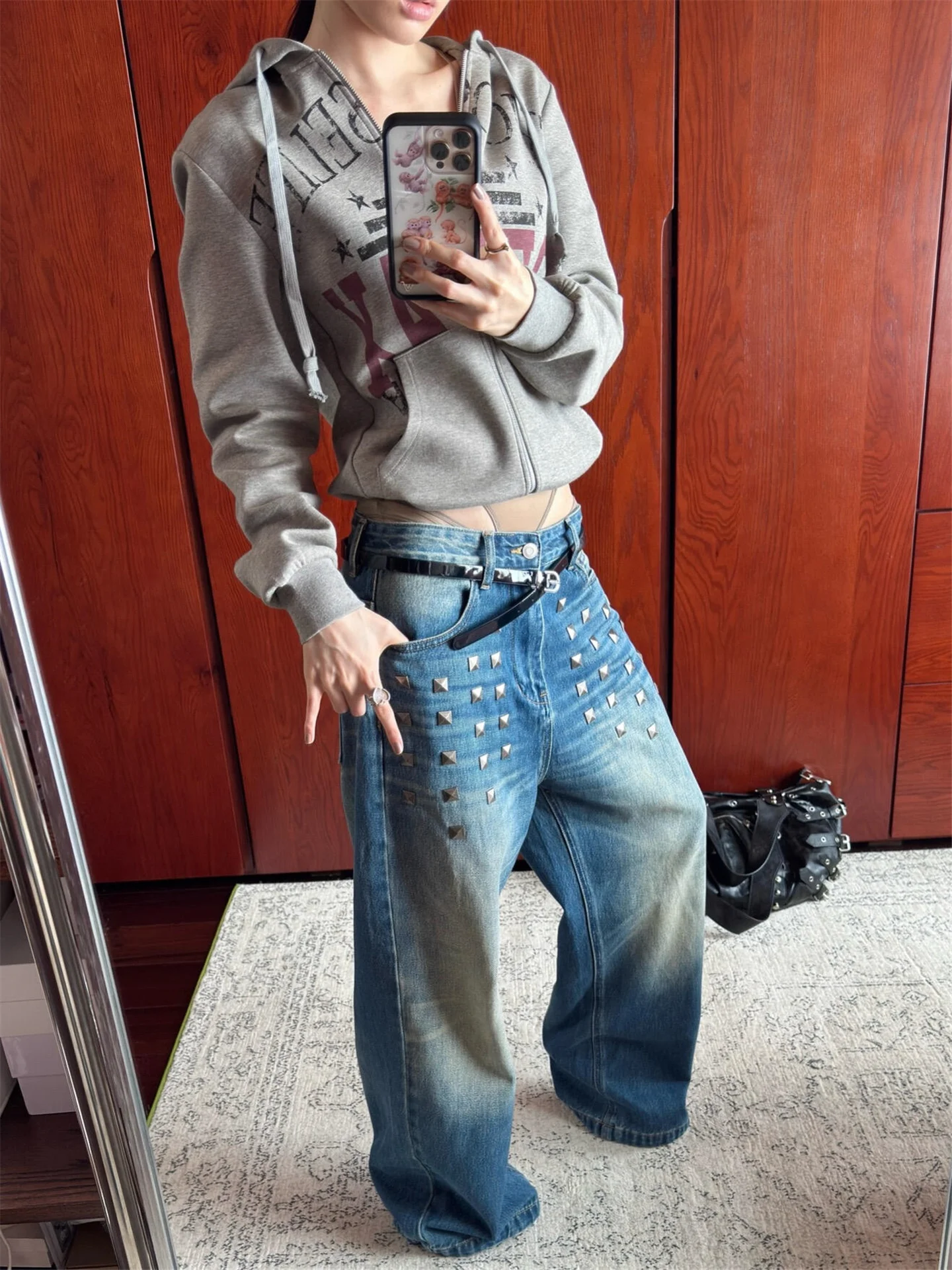 American Retro Wide Leg Jeans Women Loose Slimming Spring Straight Casual High Waist Blue Cotton Denim Millennium Girl
American Retro Wide Leg Jeans Women Loose Slimming Spring Straight Casual High Waist Blue Cotton Denim Millennium Girl