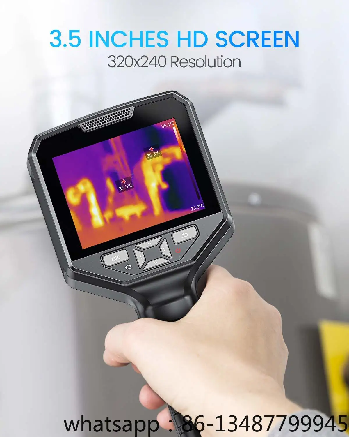 IR Thermal Camera Handheld IP54 Waterproof Image for Temperature Measurement
IR Thermal Camera Handheld IP54 Waterproof Image for Temperature Measurement