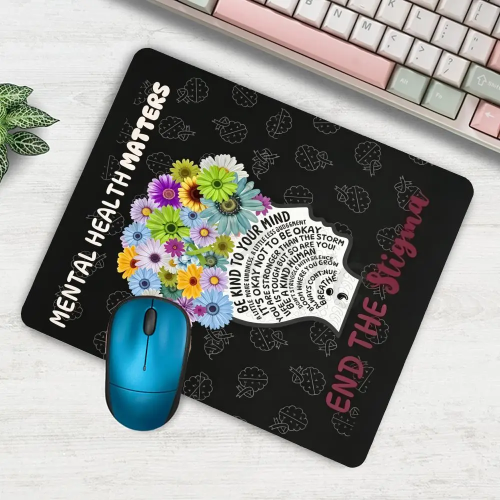 HYBXAXC Mental Health Floral Print Small Mouse Pad, Non-Slip Rubber Base, Thick Desk Mat for Gaming & Office
HYBXAXC Mental Health Floral Print Small Mouse Pad, Non-Slip Rubber Base, Thick Desk Mat for Gaming & Office