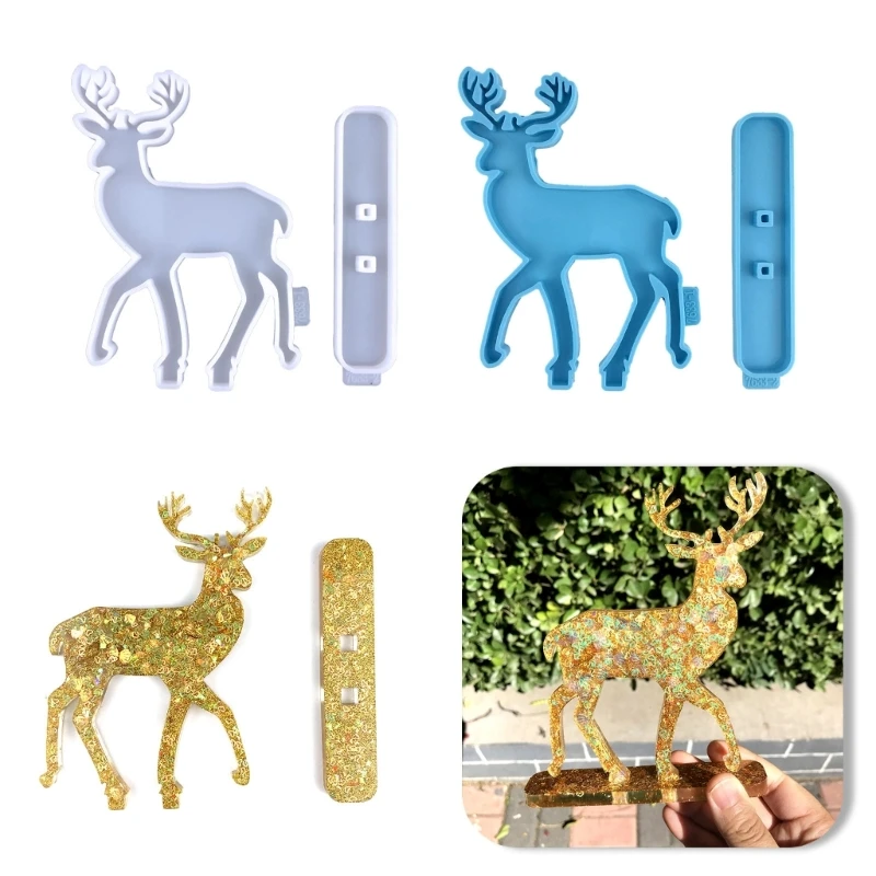 DIY Christmas Deer Resin Molds Cute 3D Animal Elk Shape Desktop Ornament Epoxy Silicone Mould Car Home Office Table Decoration
DIY Christmas Deer Resin Molds Cute 3D Animal Elk Shape Desktop Ornament Epoxy Silicone Mould Car Home Office Table Decoration