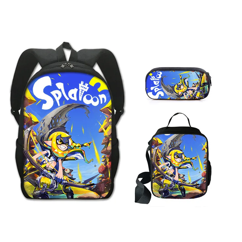 Spray Warrior Splatoon 3 backpack polyester backpack children's backpack shoulder bag pencil case three piece set
Spray Warrior Splatoon 3 backpack polyester backpack children's backpack shoulder bag pencil case three piece set