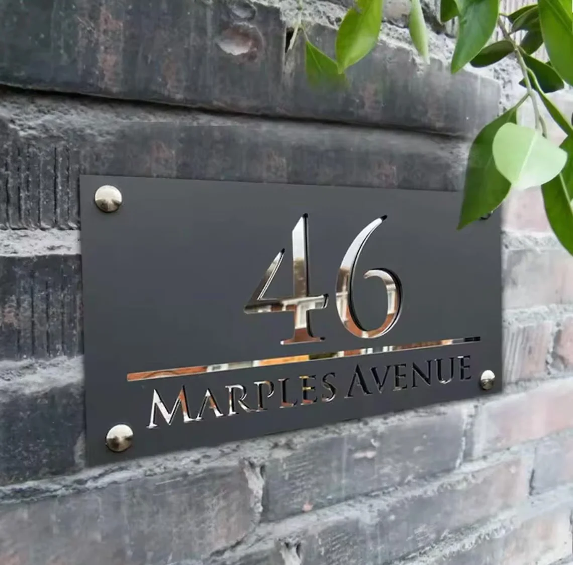 Custom House Number Sign Personalised Matt Black & Copper Mirror House Number • Modern Laser Cut Door Plaque
Custom House Number Sign Personalised Matt Black & Copper Mirror House Number • Modern Laser Cut Door Plaque